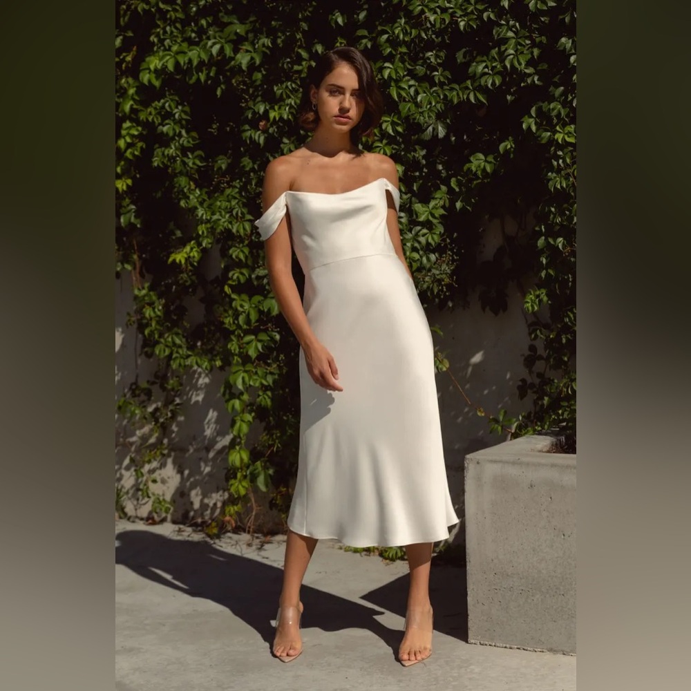 Jenny Yoo Ivory Midi Dress